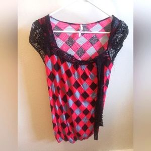 Y2k diamond lace top